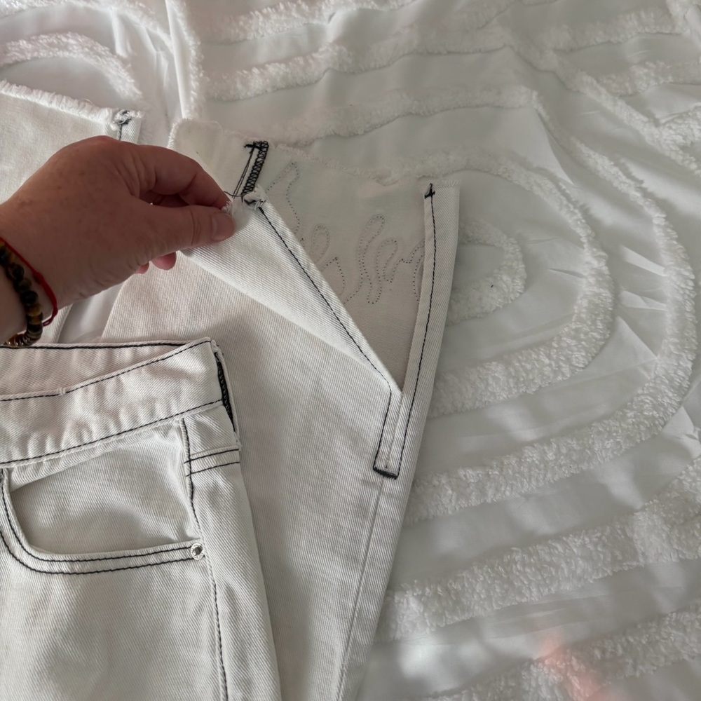 BDG White Pants with Denim Detailing - Picture 5 of 15